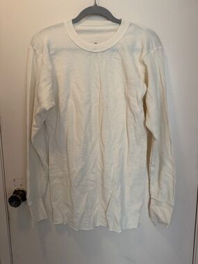 Women’s Cream Long-Sleeve Waffle Thermal Shirt